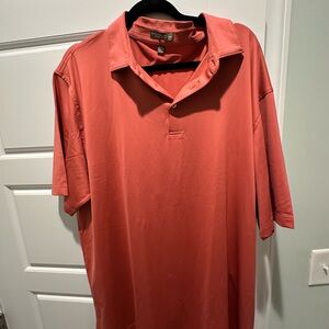 Peter Millar Pink Polo Shirt Moisture-Wicking Casual xxl
